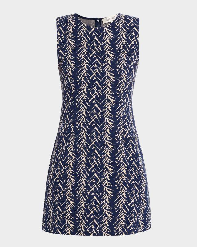 Ruby Sleeveless Abstract Intarsia Mini Dress